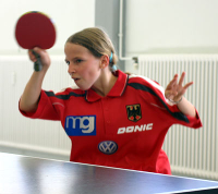 Jana Neumaier bei der Sichtung des DTTB in Kienbaum bei Berlin